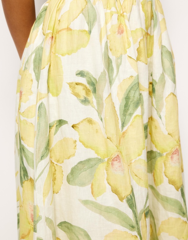 AERE - Sani Halter Linen Midi Dress
