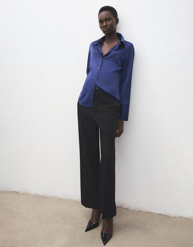 M.N.G - Satin Finish Flowy Shirt