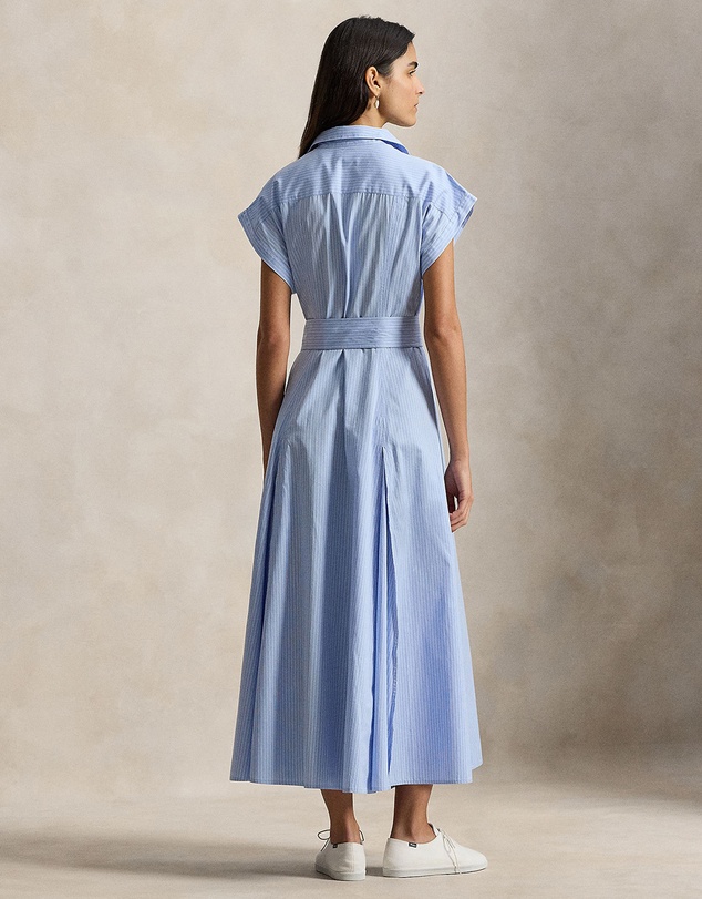 Polo Ralph Lauren - Striped Belted Cotton Shirtdress