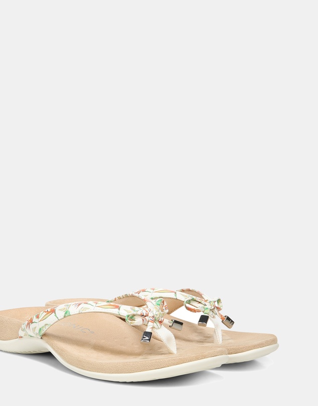 Vionic - Bella Toe Post Sandal - Marshmallow Tropical
