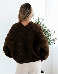 Esther & Co - Dorine Cardigan - Coffee