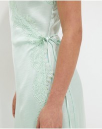 Calli - Union Satin Wrap Dress