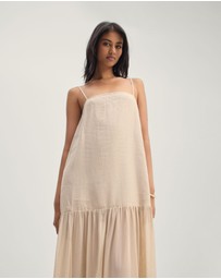 Oxford - Kristel Linen And Mesh Dress