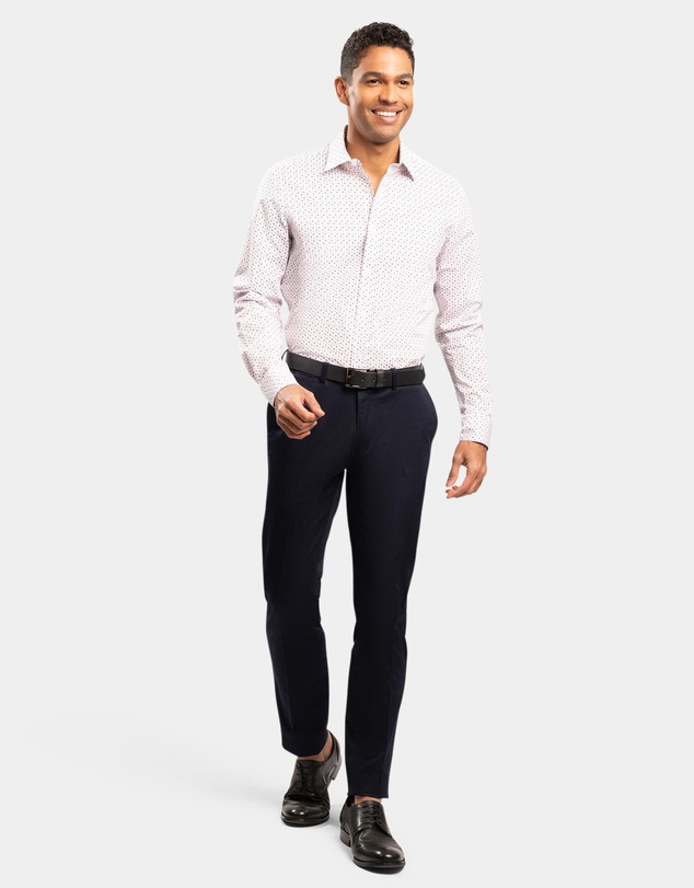 Brooksfield - MODERN RETRO PRINT REG FIT BUSINESS SHIRT