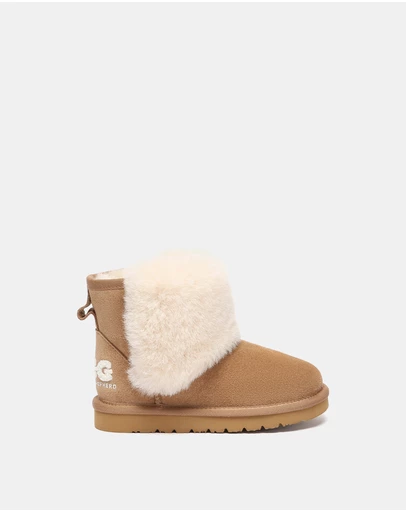 EVERAU - Australian Shepherd Ugg Bambi Kids Cow Suede Upper UGG Boots