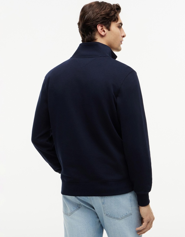 Tommy Hilfiger - Flag Embroidery Terry Quarter-Zip Jumper