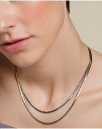 Rosefield - Snake Duotone Ring, Necklace and Bracelet Set