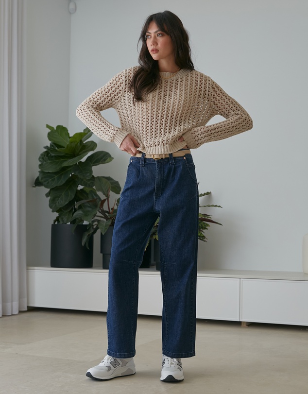 DRICOPER DENIM - Keely Crochet Knit Sweater