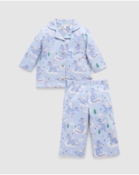 Purebaby - Thick Button Up Pyjama Set -Kids-Babies