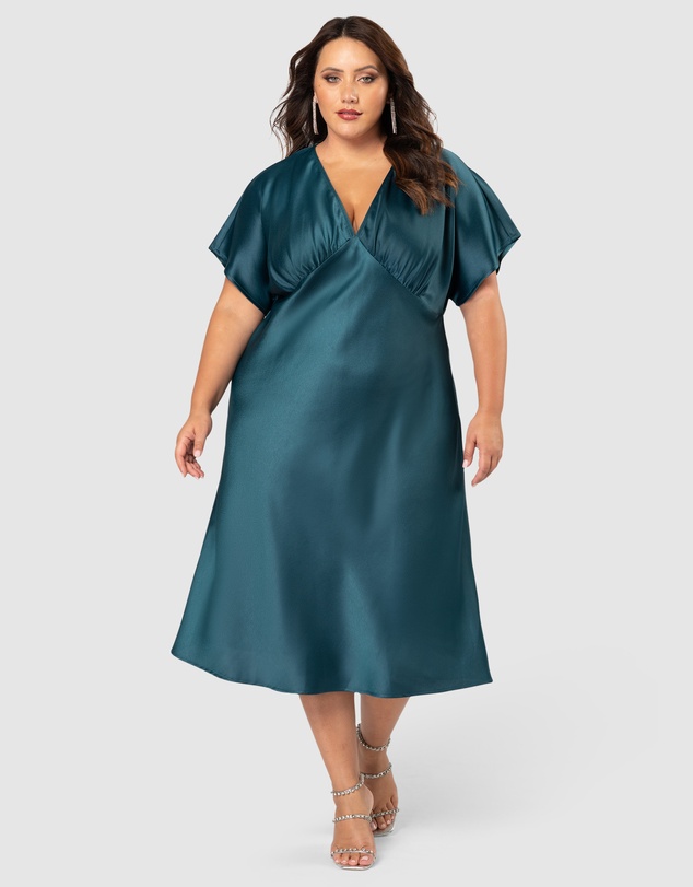 Pink Dusk by Curve Project - Wanting More Midi Dress