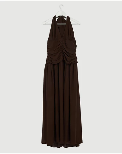 Revibe - Repaired CHANCERY Talara Halter Maxi Dress - AU 14