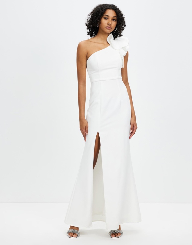 Bariano - Sue Frill Shoulder Gown
