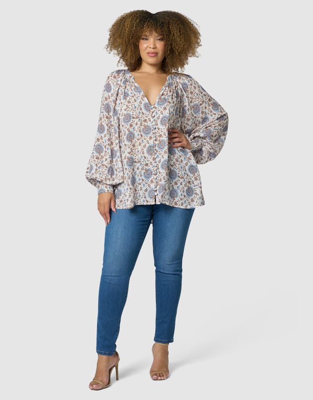 Something 4 Olivia - Bianca Print Blouse