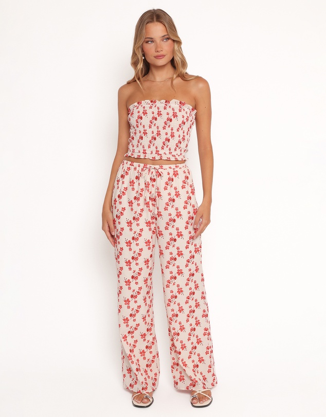 Petal & Pup - Winona Strapless Top - Red Blossom