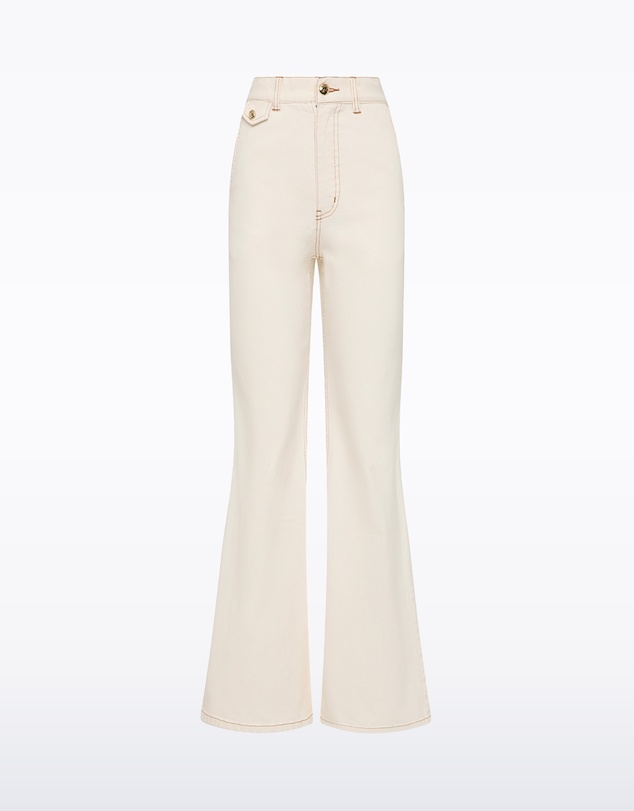 Carla Zampatti - Ecru Bootleg Denim Jeans