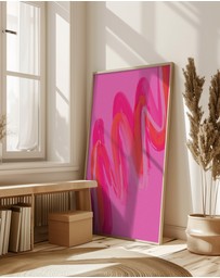 Olive et Oriel - Pinkwave No 6 by Treechild Art Print