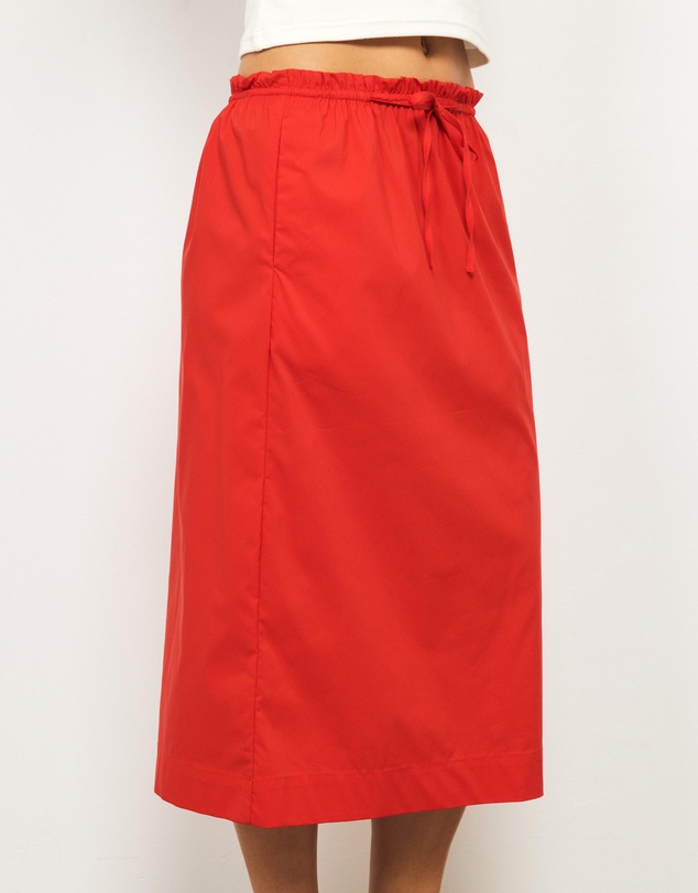 AERE - Bambi Cotton Column Midi Skirt