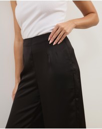 Atmos&Here - Nora Satin Wide Leg Pants