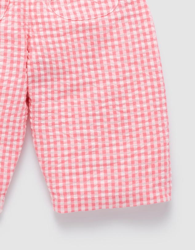 Purebaby - Gingham Baggy Pants- Kids-Babies