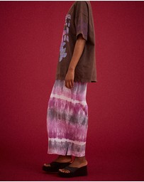 KINGA CSILLA - Purple Wave Column Skirt