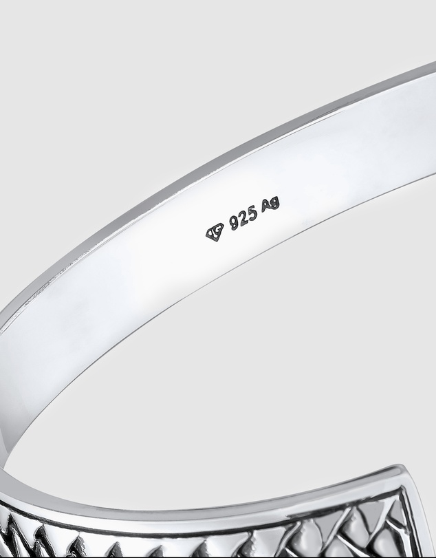 Kuzzoi - ICONIC EXCLUSIVE - Braided Cuff Bracelet in Oxidised 925 Sterling Silver
