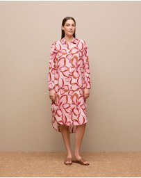 Trenery - Peony Relaxed Shirt Dress in Soft Pink