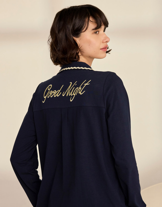 Chelsea Peers - Organic Cotton Good Night Long Pyjama Set