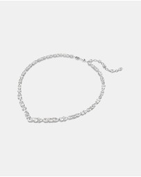 Swarovski - Mesmera necklace, Mixed cuts, White, Rhodium plated