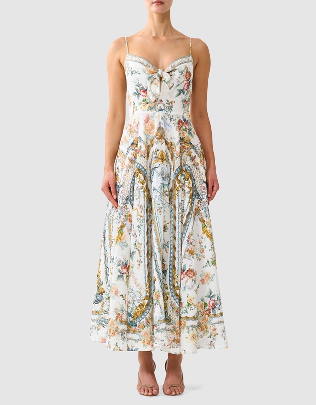 Camilla - Long Dress with Tie Front