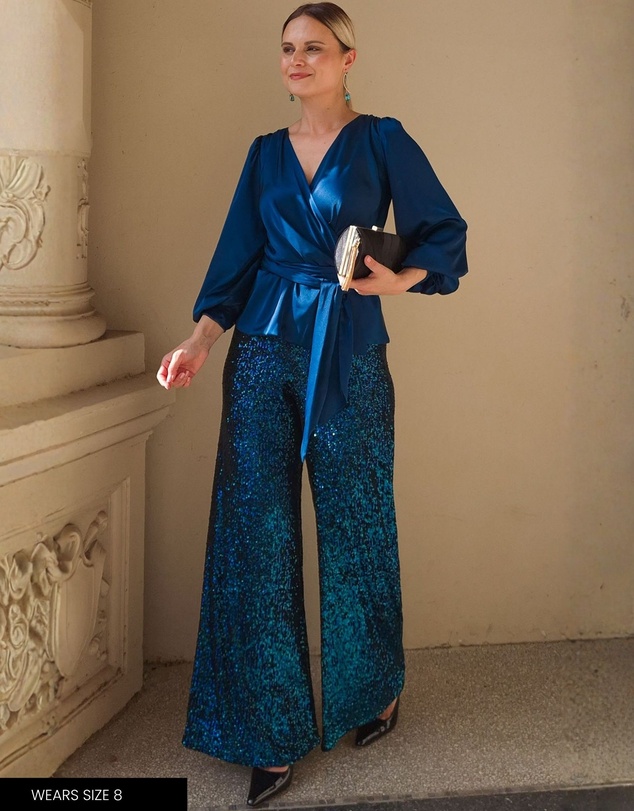 SACHA DRAKE - Sequin Palazzo Pant