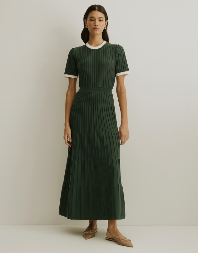 Atmos&Here - Kendra Contrast Knit Midi Dress