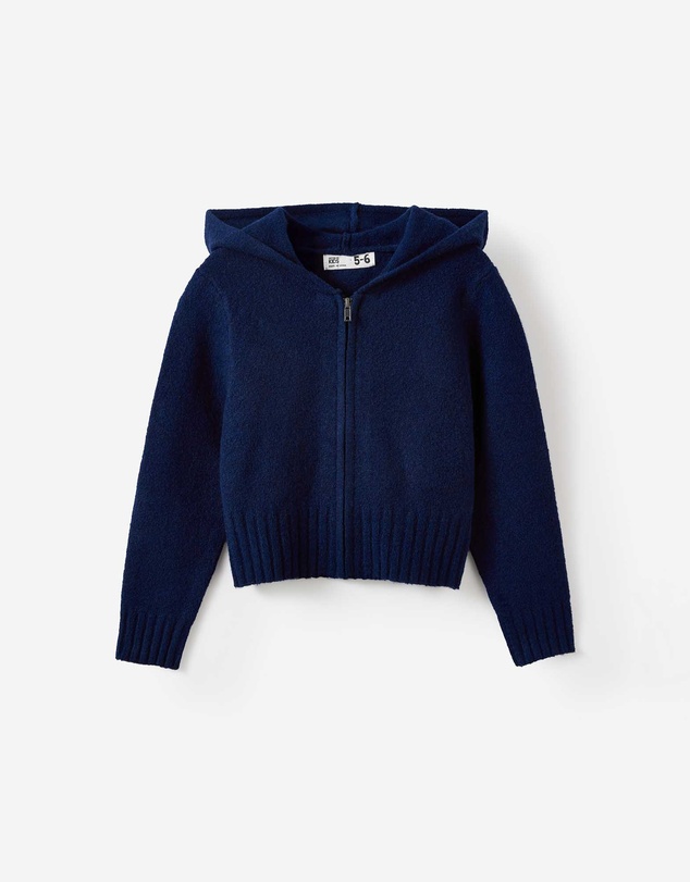 Cotton On Kids - Knitted Zip Through Hoodie