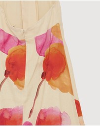 Revibe - Repaired AERE Fiora Linen Midi Dress - AU 8