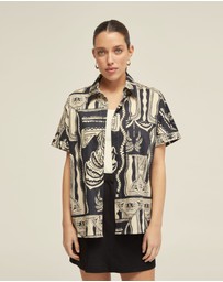 Oxford - Jasmine Printed Short Sleeve Shirt