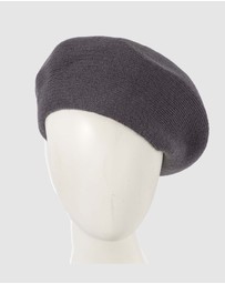 Max Alexander - European Made Dark Grey Soft Wool Beret