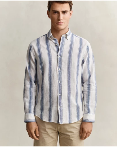 Gant - Cotton Linen Stripe Shirt