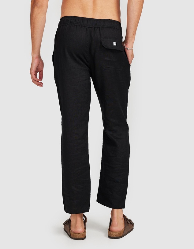 Vacay Swimwear - Linen Pants Black