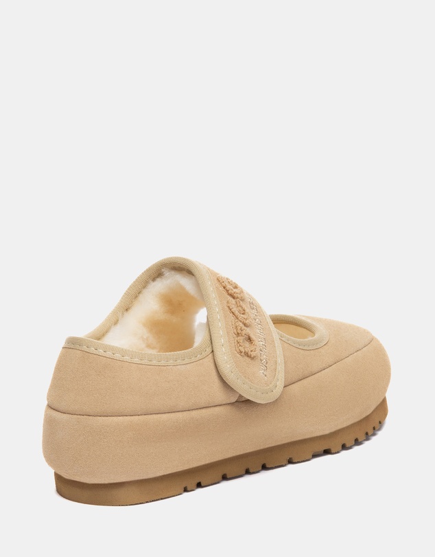 EVERAU - Australian Shepherd Ugg Velvi Kids Cow Suede Upper Loafer Oxfords Flats