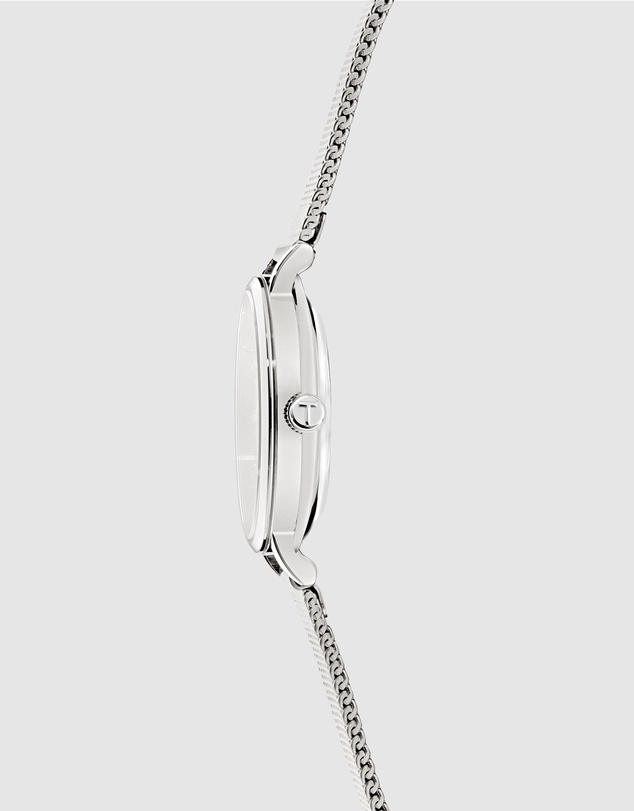 Ted Baker - Staciie 28mm Mother of Pearl Dial with Silver-Tone Mesh Strap