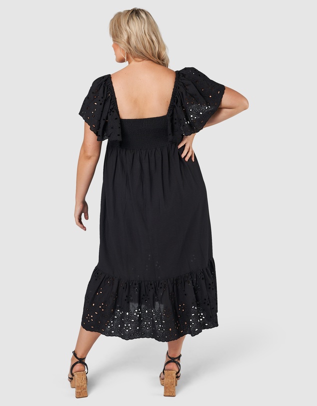 Pink Dusk by Curve Project - Girlz Broderie Maxi Dress