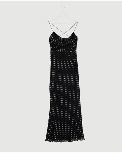 Revibe - Repaired Shona Joy Houston Lace Back Maxi Dress - AU 10