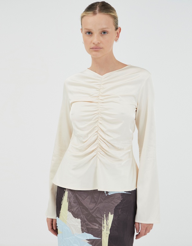 Third Form - Allure Gathered Long Sleeve Top