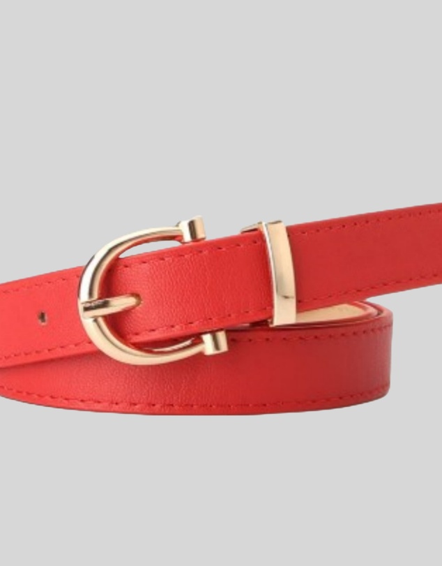 KAJA Clothing - Needle Buckle Belt - Red