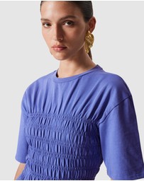 & Other Stories - Smocked Crewneck Top