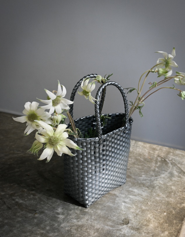Mimmi Terra - Woven Micro Tote Argento