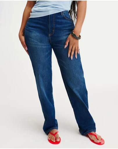 Cotton On - Curvy Stretch Straight Jeans