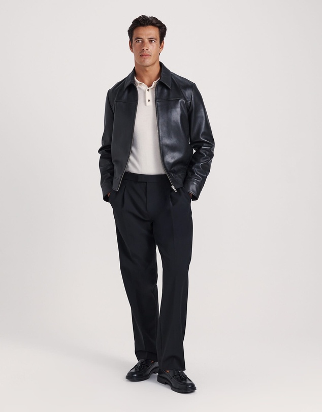 SABA - Franklin Merino Wool Long Sleeve Polo