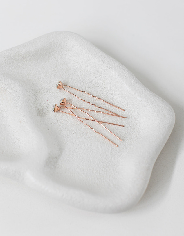 The White Collection - Aria - 8mm Crystal Bridal Hair Pin Trio