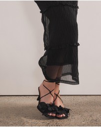 Dazie - Azaria Crinkle Frill Midi Skirt