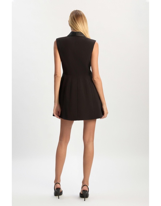 Bardot - Destene Satin Lapel Mini Dress